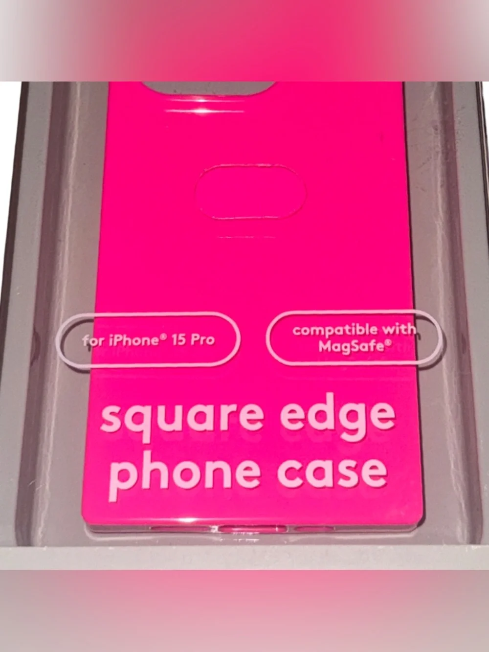 Heyday Square Case for Apple iPhone 15 Pro MagSafe Neon Pink New in Box
